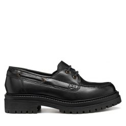Mokasyny Geox. Czarne mokasyny damskie Geox, bez obcasa. Za 349.99 zł.