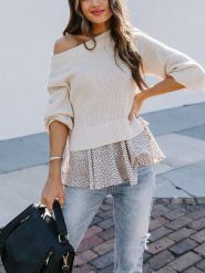 Milan Kiss Sweter w kolorze kremowym rozmiar: L. Brązowe swetry klasyczne damskie Milan Kiss, l, bez kołnierzyka. Za 168.06 zł.