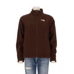 Second life - Damska brązowa kurtka polarowa TNF - Jak nowy. Brązowe kurtki damskie The North Face, bez wzorów, z polaru, bez kaptura. Za 170.36 zł.