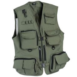 Kamizelka wędkarska Jaxon UJ-FRK. Zielone kamizelki damskie JAXON, xl, bez wzorów, bez kaptura. Za 149.99 zł.
