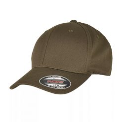 Czapka Z Daszkiem Organiczna Bawełna. Zielone czapki z daszkiem damskie FLEXFIT, bez wzorów, z bawełny. Za 76.99 zł.