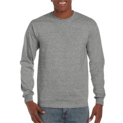 Koszulka Z Długim Rękawem Dla Dorosłych Unisex Hammer. Szare bluzki damskie GILDAN, xl, bez wzorów, sportowe, bez kołnierzyka, bez ramiączek. Za 92.99 zł.
