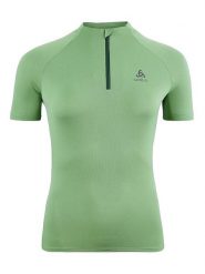 Odlo Koszulka "Essentials Trail" w kolorze zielonym do biegania rozmiar: S. Zielone koszulki damskie ODLO, s, bez wzorów, z materiału, bez kołnierzyka, bez ramiączek. Za 131.43 zł.