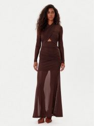 Bardot Sukienka wieczorowa Veria 59987DB Brązowy Regular Fit. Brązowe sukienki damskie Bardot, bez wzorów, z syntetyku, wizytowe, bez ramiączek. Za 509.99 zł.