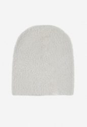 Szara Czapka Beanie Purnama. Szare czapki damskie Born2be, bez wzorów, z dzianiny. Za 29.99 zł.