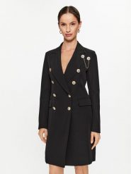 Maryley Sukienka koktajlowa 23IB300/41BK Czarny Regular Fit. Czarne sukienki damskie Maryley, bez wzorów, z syntetyku, wizytowe, bez ramiączek. Za 349.99 zł.