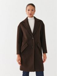 Guess Płaszcz wełniany Elly W2BL0H WEWU0 Brązowy Relaxed Fit. Brązowe płaszcze damskie Guess, na zimę, xxl, z aplikacjami, z syntetyku, bez kaptura. Za 899.99 zł.