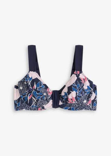 Biustonosz bikini minimizer. Niebieskie bikini bonprix, bez wzorów. Za 37.99 zł.