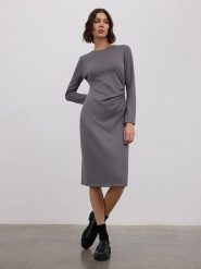 BGN Sukienka w kolorze antracytowym rozmiar: 38. Czarne sukienki damskie BGN, bez wzorów, bez ramiączek. Za 108.74 zł.