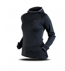 Bluza Trimm VERONA. Czarne bluzy damskie TRIMM, na wiosnę, uniwersalny, bez wzorów, z dzianiny, z kapturem. Za 129.20 zł.