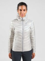 Odlo Kurtka puchowa "Hoody Cocoon" w kolorze szarym rozmiar: S. Szare kurtki sportowe damskie ODLO, s, bez wzorów, z materiału, bez kaptura. Za 408.49 zł.