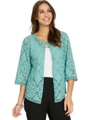 WITT WEIDEN Kardigan w kolorze turkusowym rozmiar: 54. Niebieskie kardigany damskie WITT WEIDEN, bez wzorów, z koronki. Za 82.99 zł.