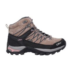 Damskie buty trekkingowe CMP Rigel Waterproof. Brązowe obuwie trekkingowe damskie CMP, z materiału, bez zapięcia. W wyprzedaży za 399.99 zł.