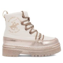 Botki Beverly Hills Polo Club. Brązowe botki damskie Beverly Hills Polo Club, bez obcasa, na płaskiej podeszwie, bez zapięcia. Za 149.99 zł.