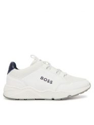 BOSS Sneakersy J52805 M Biały. Białe buty sportowe chłopięce Boss, z materiału, bez zapięcia. Za 649.99 zł.