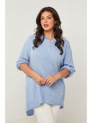Curvy Lady Tunika w kolorze błękitnym rozmiar: 48/50. Niebieskie tuniki damskie Curvy Lady, bez wzorów, klasyczne, bez kołnierzyka, bez ramiączek. Za 105.38 zł.