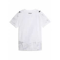 Młodzieżowa koszulka KIDSUPER × MANCHESTER CITY PUMA White Black. Biała bluzki damskie Puma, m, bez wzorów, bez kołnierzyka, bez ramiączek. Za 349.00 zł.