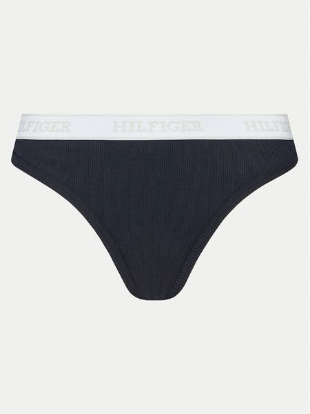 Tommy Hilfiger Stringi UW0UW05539 Granatowy. Niebieskie stringi Tommy Hilfiger, bez wzorów, z syntetyku. Za 49.99 zł.