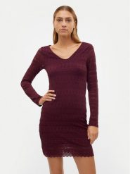 Vero Moda Sukienka koktajlowa Zoe 10315445 Bordowy Slim Fit. Czerwone sukienki damskie Vero Moda, bez wzorów, z syntetyku, wizytowe, bez ramiączek. Za 89.99 zł.