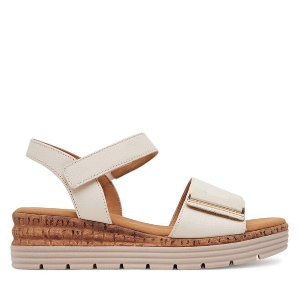 Sandały Gabor. Brązowe sandały damskie Gabor, bez wzorów, bez obcasa, na koturnie, bez zapięcia. Za 649.99 zł.