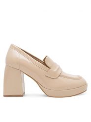 Sergio Bardi Półbuty WYL2956-8Z-SB Beżowy. Brązowe czółenka damskie Sergio Bardi, bez wzorów, z lakierowanej skóry, bez obcasa, na obcasie, bez zapięcia. Za 295.00 zł.