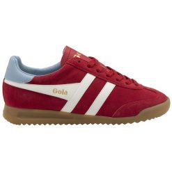 Sneakersy damscy Gola Torpedo Trainer. Białe obuwie sportowe damskie Gola, z zamszu, bez zapięcia. W wyprzedaży za 374.50 zł.