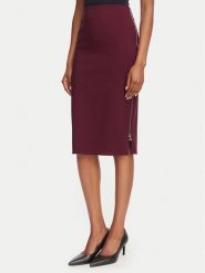 Rinascimento Spódnica ołówkowa CFC0130146003 Bordowy Slim Fit. Czerwone spódnice damskie Rinascimento, s, bez wzorów, z syntetyku. Za 399.99 zł.