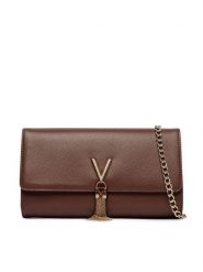 Valentino Torebka Divina VBS1R401G Brązowy. Brązowe torebki wieczorowe damskie Valentino, bez wzorów, ze skóry, bez dodatków. Za 369.99 zł.