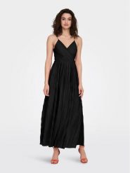 ONLY Sukienka wieczorowa Elema 15207351 Czarny Regular Fit. Czarne sukienki damskie Only, bez wzorów, z syntetyku, wizytowe, bez ramiączek. Za 109.99 zł.