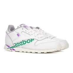 Buty do chodzenia damskie Reebok CL Lthr. Białe obuwie sportowe damskie Reebok, z materiału, bez zapięcia, trekkingowe, Reebok Classic. Za 149.00 zł.