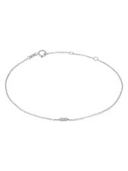 DIA DIAMONDS Srebrna bransoletka z diamentami rozmiar: onesize. Szare bransoletki damskie DIA DIAMONDS, srebrne. Za 82.95 zł.