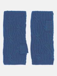 Perfect Cashmere Kaszmirowe mitenki "Jelo" w kolorze niebieskim rozmiar: onesize. Niebieskie rękawiczki damskie Perfect Cashmere, bez wzorów, z kaszmiru. Za 130.99 zł.