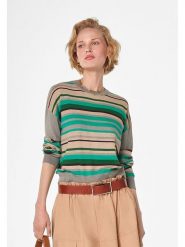 Rodier Sweter w kolorze zielono-beżowym rozmiar: S. Brązowe swetry klasyczne damskie Rodier, s, bez kołnierzyka. Za 217.95 zł.