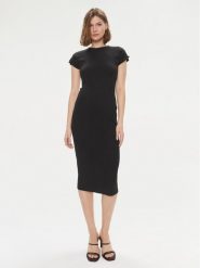 Calvin Klein Sukienka letnia Q-Nova K20K206537 Czarny Slim Fit. Czarne sukienki damskie Calvin Klein, bez wzorów, z syntetyku, bez ramiączek. Za 459.99 zł.