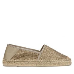 Espadryle Geox. Brązowe espadryle damskie Geox, bez wzorów, bez obcasa. Za 309.99 zł.