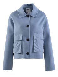 Fuchs Schmitt Kurtka przejściowa w kolorze błękitnym rozmiar: 46. Niebieskie kurtki damskie Fuchs Schmitt, bez wzorów, z wełny, bez kaptura. Za 339.99 zł.