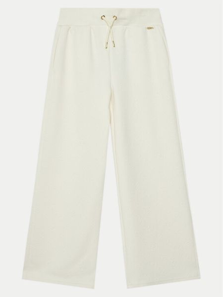 Guess Spodnie dresowe J5RB15 KCHR2 Écru Relaxed Fit. Spodnie dresowe dziewczęce Guess, z aplikacjami, z dresówki. Za 149.99 zł.