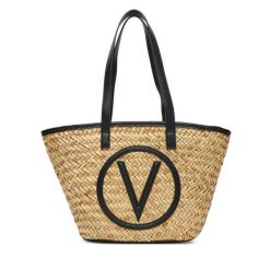 Torebka Valentino. Brązowe shopper bag Valentino, bez wzorów, bez dodatków. Za 312.99 zł.