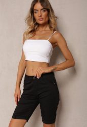 Czarne Bermudy Szorty High Waist z Bawełny Vimaly. Czarne szorty damskie Renee, bez wzorów, z bawełny, z podwyższonym stanem. Za 44.99 zł.