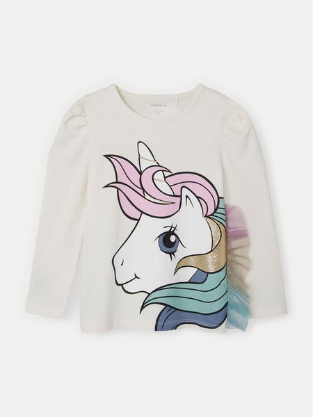 NAME IT Bluzka 13233940 Biały Regular Fit. Białe bluzki i koszule dziewczęce Name it, bez wzorów, z bawełny, bez kołnierzyka, bez ramiączek. Za 79.99 zł.