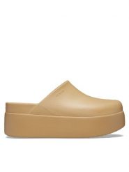 Crocs Klapki Dylan Platform Clog 209870 Brązowy. Brązowe klapki damskie Crocs, bez wzorów, z tworzywa sztucznego, bez obcasa, bez zapięcia. Za 209.99 zł.