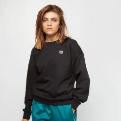 Damska bluza Fila Women Suzanna Crew Sweat 687456-002. Czarne bluzy damskie Fila, xs, bez wzorów, z bawełny, bez kaptura. Za 162.86 zł.