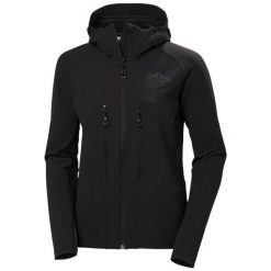 Damska kurtka narciarska Helly Hansen Odin Pro Shield. Czarne kurtki damskie Helly Hansen, na zimę, bez wzorów, bez kaptura. Za 929.00 zł.