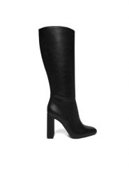 Steve Madden Kozaki Ally SM11002627 Czarny. Czarne kozaki damskie Steve Madden, ze skóry, bez obcasa, na słupku, bez zapięcia. Za 729.99 zł.