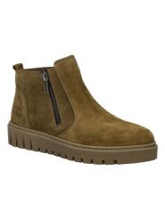 Josef Seibel Skórzane botki "Kelra 01" w kolorze jasnobrązowym do kostki rozmiar: 37. Brązowe botki damskie Josef Seibel, z polaru, bez obcasa, bez zapięcia. Za 299.95 zł.
