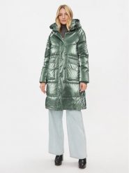 Rinascimento Płaszcz zimowy CFC0113544003 Zielony Regular Fit. Zielone kurtki damskie Rinascimento, na zimę, s, bez wzorów, z syntetyku, bez kaptura. Za 799.99 zł.
