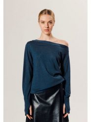 Rodier Wełniany sweter w kolorze niebieskim rozmiar: XL. Niebieskie swetry klasyczne damskie Rodier, xl, z wełny, bez kołnierzyka. Za 260.99 zł.