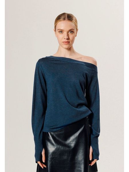 Rodier Wełniany sweter w kolorze niebieskim rozmiar: XL. Niebieskie swetry klasyczne damskie Rodier, xl, z wełny, bez kołnierzyka. Za 260.99 zł.