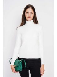 ASSUILI Golf w kolorze białym rozmiar: 38. Białe golfy damskie Assuili, bez wzorów, bez ramiączek. Za 148.61 zł.