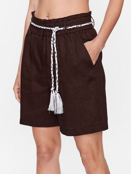 Marc Aurel Szorty materiałowe 1628 1001 91694 Brązowy Regular Fit. Brązowe szorty damskie Marc Aurel, bez wzorów, ze lnu. Za 599.99 zł.